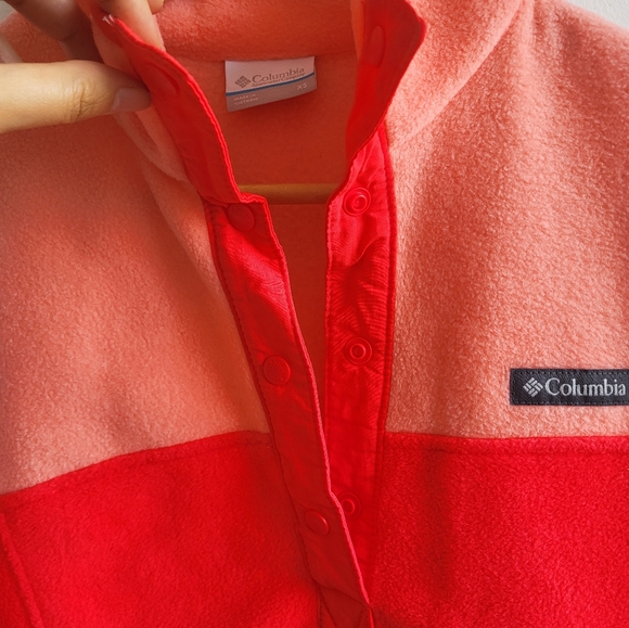 Columbia Benton Springs Half Snap Pullover Sweater Coral - XS- - Picture 4 of 9